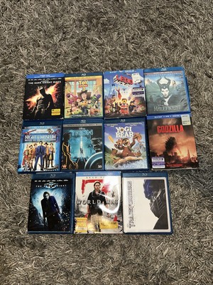 Lot Of 11 Blu-Ray Disc Batman Toy Story 3 Godzilla Lego Transformers Yogi Bear-image