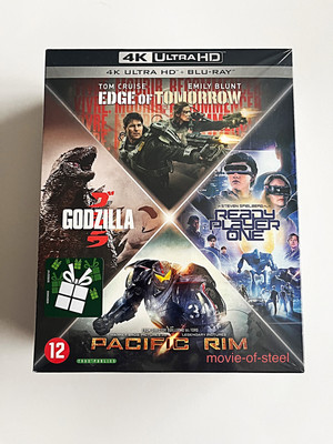 4K Movie Bundle Edge of Tomorrow, Ready Player One, Pacific Rim, Godzilla NEW!-image