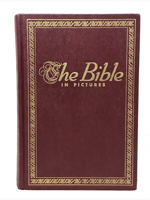The Bible in Pictures ed by Rev. Ralph Kirby 1952 HC over 1,000 Pics with text-image
