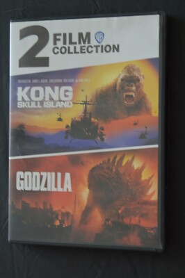 2 Film Collection : Kong Skull Island (2017) & Godzilla (2014)(DVD, 2020) NEW-image
