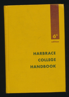 Harbrace College Handbook Vintage Hardcover Book 1967 6th Edition-image