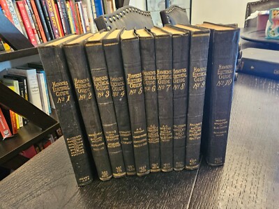Hawkins Electrical Guide 1917 Volume 1 - 10 Full Set in Fine Condition!! Rare 18-image