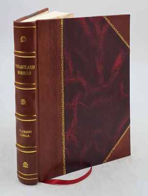 Vocabolario Bormino / Glicerio Longa. 1913 By Longa, Glicerio. [Leather Bound]-image