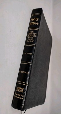 New American Standard Bible Ultrathin Reference Black Genuine Leather NASB-image