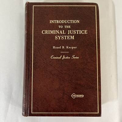 Leatherbound Introduction to the Criminal Justice System Book Vintage 1973 West-image
