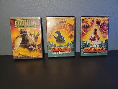 3 Godzilla DVD Lot King Of Monsters -  Final Wars - Mechagodzilla-image