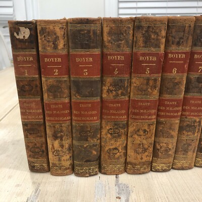 1831 9 volumes Traite des Maladies Chirurgicales Boyer Medical Books Incomplete-image