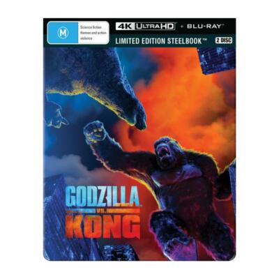 GODZILLA VS KONG 4K BLU-RAY, STEELBOOK, 230621, FREE POST-image