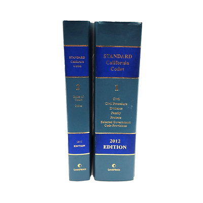 Movie Prop Law Books Standard California Codes Six-In-Two 2012 LexisNexis 2 Vols-image