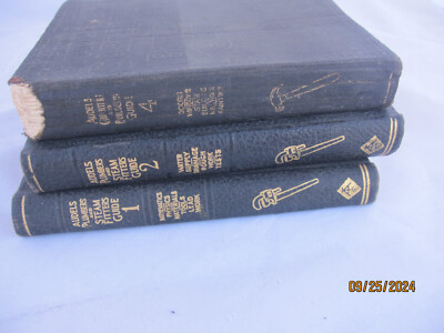 Book lot of 3, Audels Plumers Guides 1 & 2 /Audels Carpenters Guide 4, vintage-image
