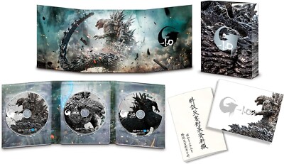Godzilla Minus One -1.0 Deluxe Edition 3 Blu-ray+2 Booklet+Case Japan new-image