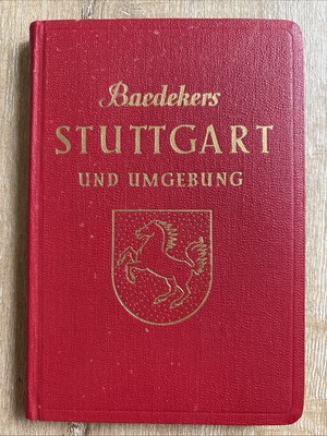 BAEDEKERS STUTTGART Und Umgebung 1955 Vintage Travel Guidebook Reisehandbuch-image