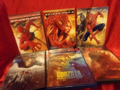 Marvel, DC, Godzilla DVD Bluray lot, very good con-image