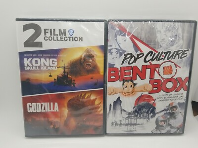 3 DVDs - Kong Skull Island (2017)  + Godzilla (2014) & POP CULTURE BENTO BOX-image