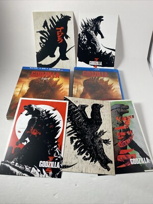 Godzilla (Blu-Ray + DVD, 2014) With Slipcover And Art Cards-image