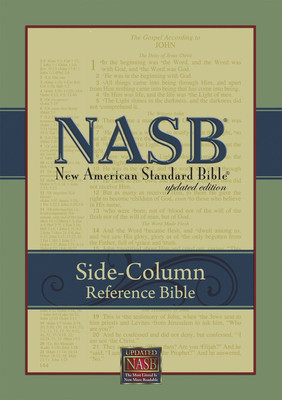 NASB Update Side-Column Reference; Black Bonded Leather-image