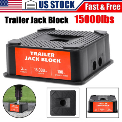 Upgrade ‎15000 lbs Trailer Jack Block Stabilizer Blocks Levelers For RV Camper-image