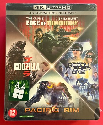 Coffret 4K Film Bundle Edge of Tomorrow, Ready Player One, Pacific Rim, Godzilla-image