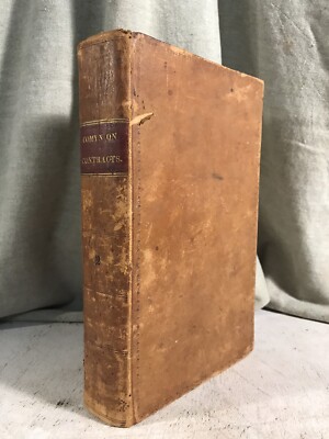 Law Relative to Contracts & Agreements Comyn Antique Leather Law Book-image
