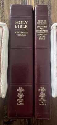 2006 2007 LDS KJV Holy Bible & Triple Reddish Brown Invecchiato Leather Gift Ed-image