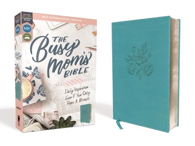 NIV, The Busy Mom's Bible, Leathersoft, Teal, Red Letter, Comfort Print: Daily I-image