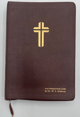 HOLY BIBLE PRSONAL STUDY GUIDE DR. MCBIRNIE KINGS JAMES VERSION LEATHER 1975 NM-image