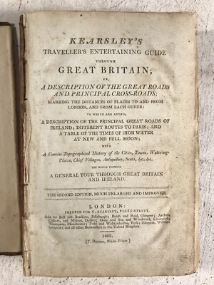 Kearsley's Traveller's Entertaining Guide Great Britain & Ireland Antique Book-image