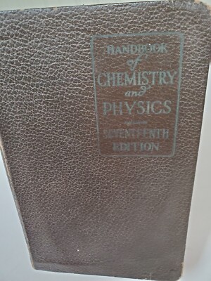 Handbook of Chemistry and Physics (17th edition, 1932) - Free shipping-image