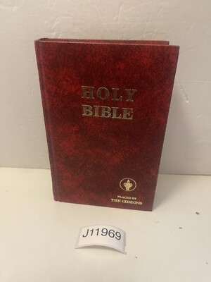 Holy Bible Book Place By Gideons Red Hardcover 1978 Vintage-image