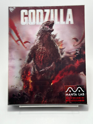 Godzilla 4K Double Lenticular A SteelBook Blu-ray MANTA LAB Steeblook 2014-image
