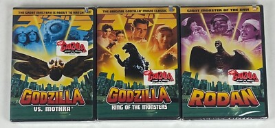 GODZILLA vs Mothra + King Of The Monsters + Rodan Classic Media DVD Lot SEALED-image