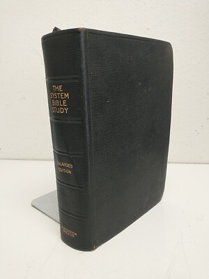 The System Bible Study Enlarged Edition 1960 Genuine Morocco Leather Black-image