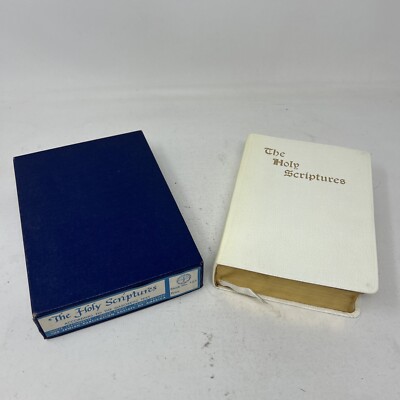 Holy Scriptures According to the Masoretic Text, Jewish Bible White Leather 1955-image