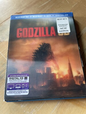 Godzilla 3D (Blu-Ray 3D + DVD) w/ Lenticular Slipcover-image