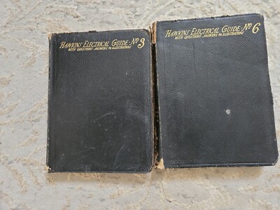 1914 AUDEL Hawkins Electrical Guide No. 3 & 6, vintage engineering books, as is-image