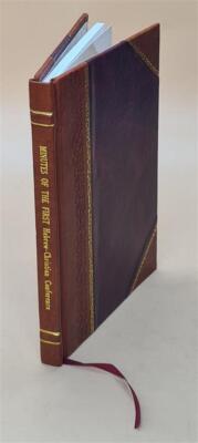 Minutes Of The First Hebrew-Christian Conference Of The United S [Leather Bound]-image