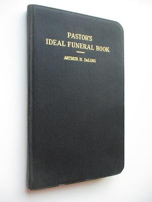 PASTOR'S IDEAL FUNERAL BOOK Arthur DeLong 1936 Abingdon Press Bonded Leather 15-image
