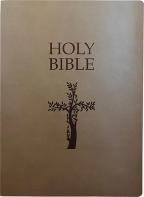 Kjver Holy Bible, Cross Design, Large Print, Coffee Ultrasoft: (King James Versi-image