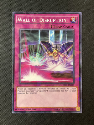 Yu-Gi-Oh TCG #SP15-EN049 Wall of Disruption 1st Edition Shatterfoil Rare LP-image