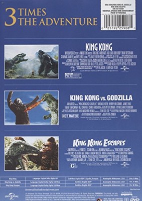 King Kong, King Kong vs Godzilla, King Kong Escapes, DVD Widescreen, Color-image