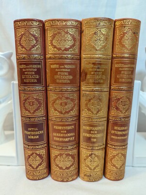 Illustrerad Svensk Litteraturhistoria, 2nd Edition 1911, Warburg & Schuck, 4 Vol-image