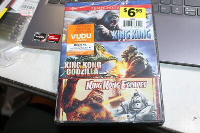 King Kong, King Kong Vs Godzilla, & King Kong Escapes Triple Feature (DVD) NEW-image