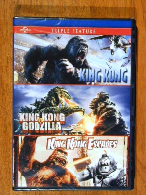 KING KONG/KING KONG VS GODZILLA/ KING KONG ESCAPES  3 DVD SET BRAND NEW SEALED-image