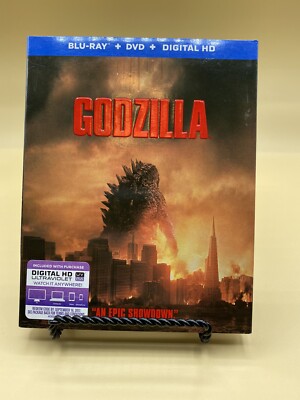 Godzilla (Blu-ray, 2014) DVD + Digital HD Elizabeth Olsen Bryan Cranston-image