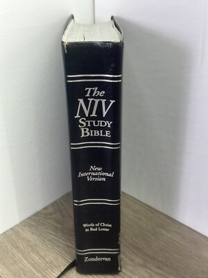 The NIV Study Bible 10th Anniversary Word of Christ in Red Letter 1995 Zondervan-image