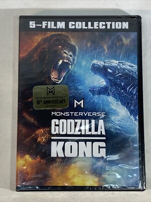 Godzilla / Kong Monsterverse 5-Film Collection DVD  NEW-image