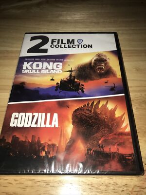 2 Film Collection : Kong Skull Island (2017) & Godzilla (2014) DVD Set Sealed-image