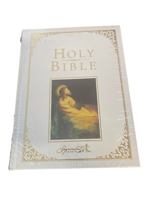 KJV Family Bible, White Simulated Leather by Holman Sagemont Church SEALED-image