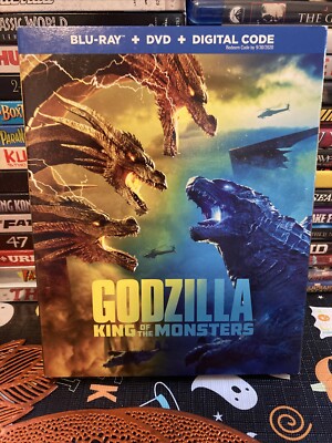 Godzilla: King of the Monster (Blu-ray/DVD, 2019) w/ Slip-image