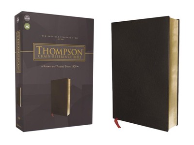 NASB, Thompson Chain-Reference Bible, Bonded Leather, Black, Red Letter, 1977 Te-image